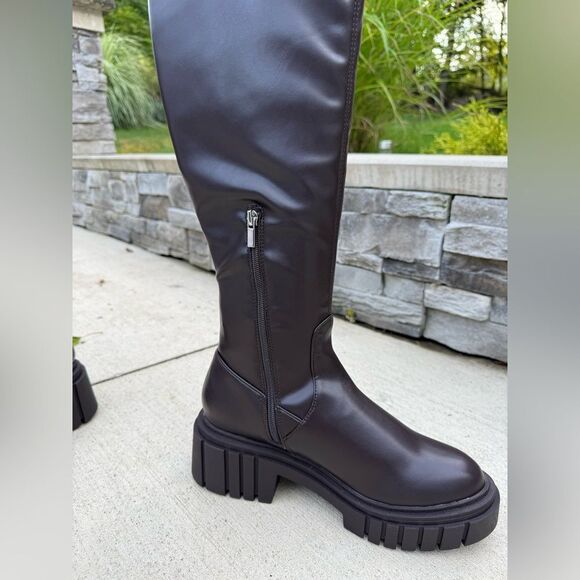 The Drop Plateaustiefel für Damen, Kennedy Stollensohle Schlupf-Design, NWT - Picture 4 of 6